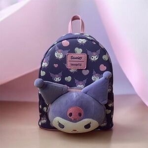 Loungefly Kuromi Kids Backpack - Purple and Pink